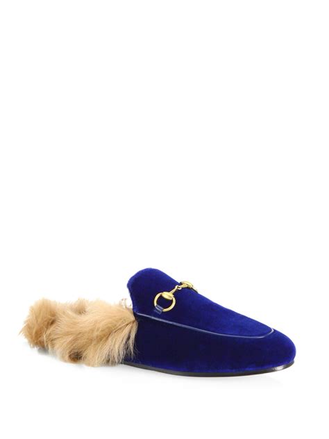 gucci mules rubber|Gucci velvet mules with fur.